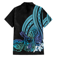 Turquoise Polynesia Easter Day Family Matching Long Sleeve Bodycon Dress and Hawaiian Shirt Eggs With Bunny Polynesian Pattern LT14 - Polynesian Pride