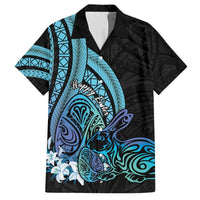 Turquoise Polynesia Easter Day Hawaiian Shirt Eggs With Bunny Polynesian Pattern LT14 Turquoise - Polynesian Pride