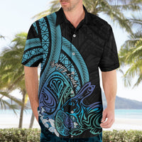Turquoise Polynesia Easter Day Hawaiian Shirt Eggs With Bunny Polynesian Pattern LT14 - Polynesian Pride