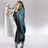 Turquoise Polynesia Easter Day Hooded Blanket Eggs With Bunny Polynesian Pattern LT14 - Polynesian Pride