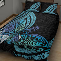 Turquoise Polynesia Easter Day Quilt Bed Set Eggs With Bunny Polynesian Pattern LT14 - Polynesian Pride