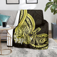 Yellow Polynesia Easter Day Blanket Eggs With Bunny Polynesian Pattern LT14 - Polynesian Pride