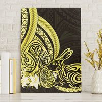 Yellow Polynesia Easter Day Canvas Wall Art Eggs With Bunny Polynesian Pattern LT14 Without Frame Yellow - Polynesian Pride