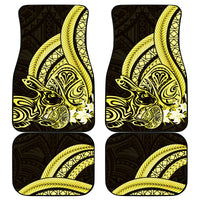 Yellow Polynesia Easter Day Car Mats Eggs With Bunny Polynesian Pattern LT14 - Polynesian Pride