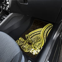 Yellow Polynesia Easter Day Car Mats Eggs With Bunny Polynesian Pattern LT14 - Polynesian Pride