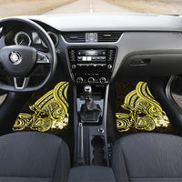 Yellow Polynesia Easter Day Car Mats Eggs With Bunny Polynesian Pattern LT14 Set 2pcs - Front Yellow - Polynesian Pride