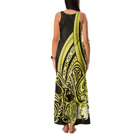 Yellow Polynesia Easter Day Family Matching Tank Maxi Dress and Hawaiian Shirt Eggs With Bunny Polynesian Pattern LT14 - Polynesian Pride