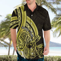 Yellow Polynesia Easter Day Hawaiian Shirt Eggs With Bunny Polynesian Pattern LT14 - Polynesian Pride