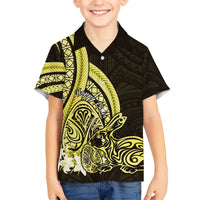 Yellow Polynesia Easter Day Hawaiian Shirt Eggs With Bunny Polynesian Pattern LT14 - Polynesian Pride