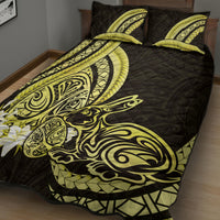 Yellow Polynesia Easter Day Quilt Bed Set Eggs With Bunny Polynesian Pattern LT14 - Polynesian Pride