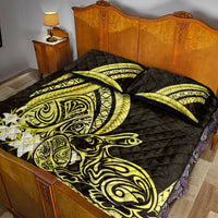 Yellow Polynesia Easter Day Quilt Bed Set Eggs With Bunny Polynesian Pattern LT14 - Polynesian Pride