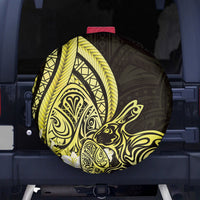 Yellow Polynesia Easter Day Spare Tire Cover Eggs With Bunny Polynesian Pattern LT14 - Polynesian Pride