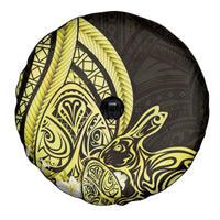 Yellow Polynesia Easter Day Spare Tire Cover Eggs With Bunny Polynesian Pattern LT14 - Polynesian Pride