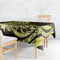 Yellow Polynesia Easter Day Tablecloth Eggs With Bunny Polynesian Pattern LT14 - Polynesian Pride