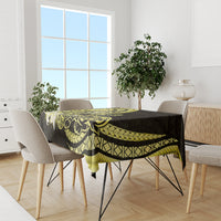Yellow Polynesia Easter Day Tablecloth Eggs With Bunny Polynesian Pattern LT14 - Polynesian Pride
