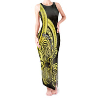 Yellow Polynesia Easter Day Tank Maxi Dress Eggs With Bunny Polynesian Pattern LT14 Women Yellow - Polynesian Pride