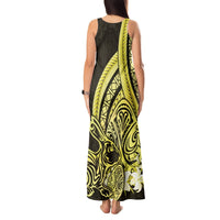 Yellow Polynesia Easter Day Tank Maxi Dress Eggs With Bunny Polynesian Pattern LT14 - Polynesian Pride