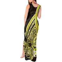 Yellow Polynesia Easter Day Tank Maxi Dress Eggs With Bunny Polynesian Pattern LT14 - Polynesian Pride