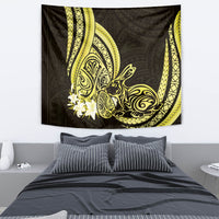 Yellow Polynesia Easter Day Tapestry Eggs With Bunny Polynesian Pattern LT14 - Polynesian Pride