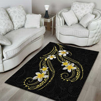 Polynesia Tattoo With Plumeria Area Rug Elegant Vibes