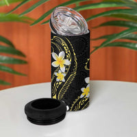 Polynesia Tattoo With Plumeria 4 in 1 Can Cooler Tumbler Elegant Vibes LT14 - Polynesian Pride