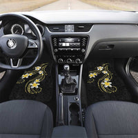 Polynesia Tattoo With Plumeria Car Mats Elegant Vibes LT14 Set 2pcs - Front Black - Polynesian Pride