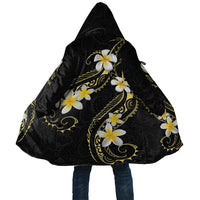 Polynesia Tattoo With Plumeria Cloak Elegant Vibes LT14 Unisex Black - Polynesian Pride