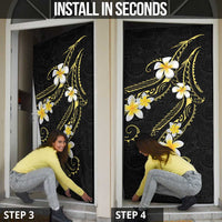 Polynesia Tattoo With Plumeria Door Cover Elegant Vibes LT14 - Polynesian Pride