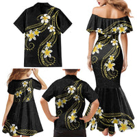 Polynesia Tattoo With Plumeria Family Matching Mermaid Dress and Hawaiian Shirt Elegant Vibes