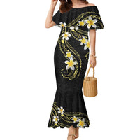 Polynesia Tattoo With Plumeria Family Matching Mermaid Dress and Hawaiian Shirt Elegant Vibes
