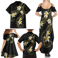 Polynesia Tattoo With Plumeria Family Matching Summer Maxi Dress and Hawaiian Shirt Elegant Vibes