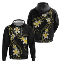 Polynesia Tattoo With Plumeria Hoodie Elegant Vibes LT14 - Polynesian Pride