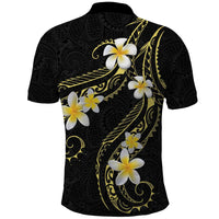 Polynesia Tattoo With Plumeria Polo Shirt Elegant Vibes LT14 - Polynesian Pride