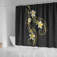 Polynesia Tattoo With Plumeria Shower Curtain Elegant Vibes LT14 - Polynesian Pride