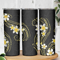 Polynesia Tattoo With Plumeria Skinny Tumbler Elegant Vibes LT14 - Polynesian Pride
