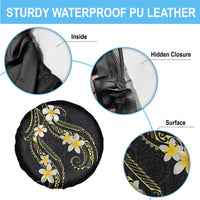 Polynesia Tattoo With Plumeria Spare Tire Cover Elegant Vibes LT14 - Polynesian Pride