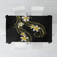 Polynesia Tattoo With Plumeria Tablecloth Elegant Vibes LT14 Black - Polynesian Pride