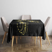 Polynesia Tattoo With Plumeria Tablecloth Elegant Vibes LT14 - Polynesian Pride