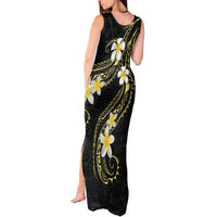 Polynesia Tattoo With Plumeria Tank Maxi Dress Elegant Vibes LT14 - Polynesian Pride