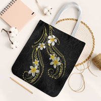 Polynesia Tattoo With Plumeria Tote Bag Elegant Vibes LT14 White Strap One Size Black - Polynesian Pride