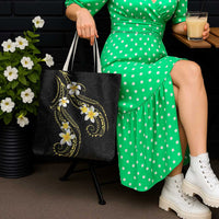 Polynesia Tattoo With Plumeria Tote Bag Elegant Vibes LT14 - Polynesian Pride
