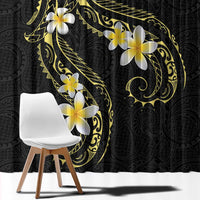 Polynesia Tattoo With Plumeria Window Curtain Elegant Vibes LT14 - Polynesian Pride