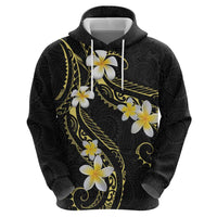 Polynesia Tattoo With Plumeria Zip Hoodie Elegant Vibes LT14 - Polynesian Pride