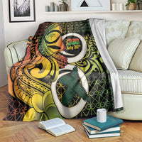 Vanuatu 1980 Blanket Ni-Van Tamtam Sand Drawing Pattern LT14 Black - Polynesian Pride