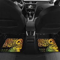 Vanuatu 1980 Car Mats Ni-Van Tamtam Sand Drawing Pattern LT14 Set 2pcs - Back Black - Polynesian Pride