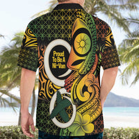 Vanuatu 1980 Hawaiian Shirt Ni-Van Tamtam Sand Drawing Pattern LT14 - Polynesian Pride
