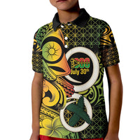 Vanuatu 1980 Kid Polo Shirt Ni-Van Tamtam Sand Drawing Pattern