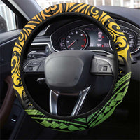 Vanuatu 1980 Steering Wheel Cover Ni-Van Tamtam Sand Drawing Pattern LT14 - Polynesian Pride