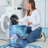 New Zealand Matariki Humpback Whale Laundry Basket Paikea Maori New Year Blue Galaxy LT14 - Polynesian Pride