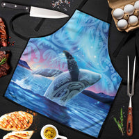 New Zealand Matariki Humpback Whale Apron Paikea Maori New Year Blue Galaxy LT14 Blue - Polynesian Pride
